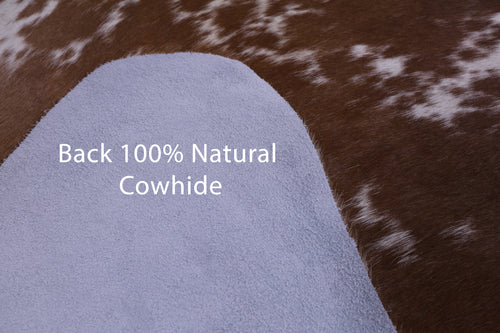 SUPER SALE Brown Salt & Pepper Natural Cowhide Rug - X-Large 7' 0