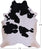 SUPER SALE Black & White Natural Cowhide Rug - XX-Large 8' 9"H x 7' 2"W