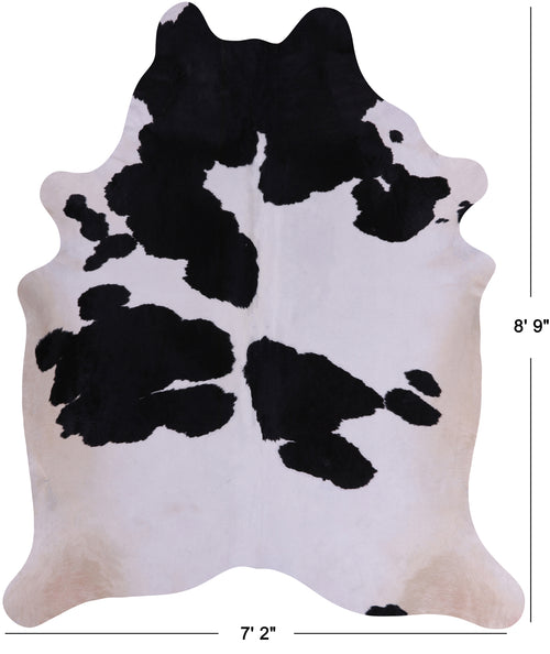SUPER SALE Black & White Natural Cowhide Rug - XX-Large 8' 9