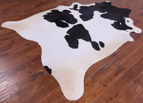 SUPER SALE Black & White Natural Cowhide Rug - XX-Large 8' 9