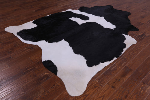 SUPER SALE Black & White Natural Cowhide Rug - XX-Large 8' 8