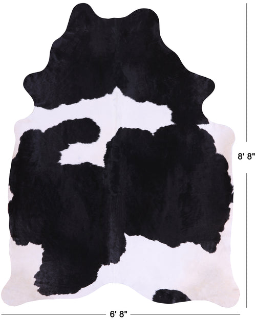 SUPER SALE Black & White Natural Cowhide Rug - XX-Large 8' 8