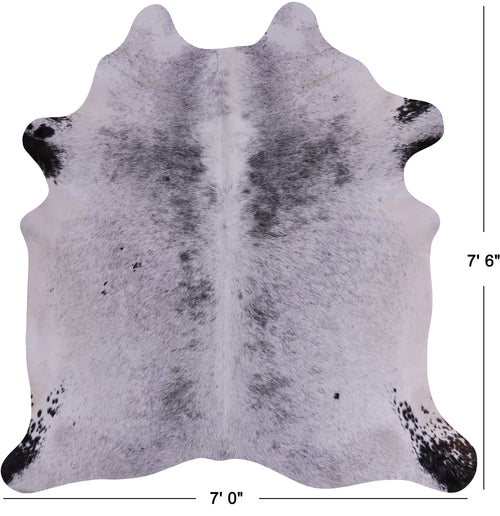 SUPER SALE Black Salt & Pepper Natural Cowhide Rug - XX-Large 7' 6