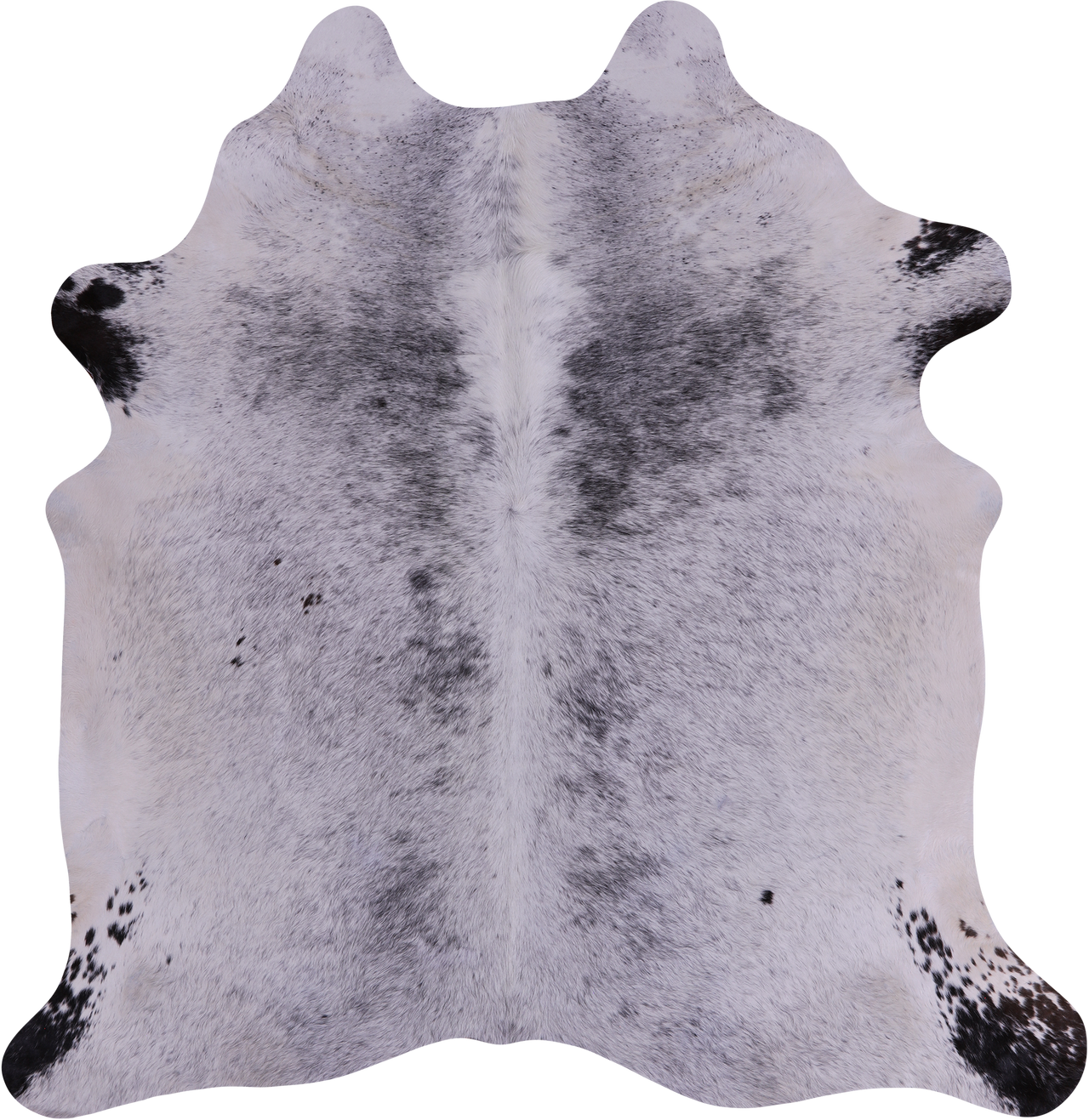 SUPER SALE Black Salt & Pepper Natural Cowhide Rug - XX-Large 7' 6"H x 7' 0"W