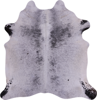 Thumbnail for SUPER SALE Black Salt & Pepper Natural Cowhide Rug - XX-Large 7' 6