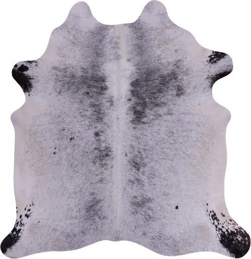 SUPER SALE Black Salt & Pepper Natural Cowhide Rug - XX-Large 7' 6