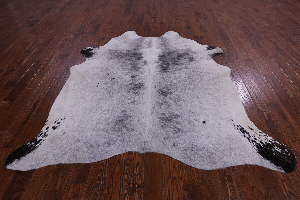 SUPER SALE Black Salt & Pepper Natural Cowhide Rug - XX-Large 7' 6"H x 7' 0"W