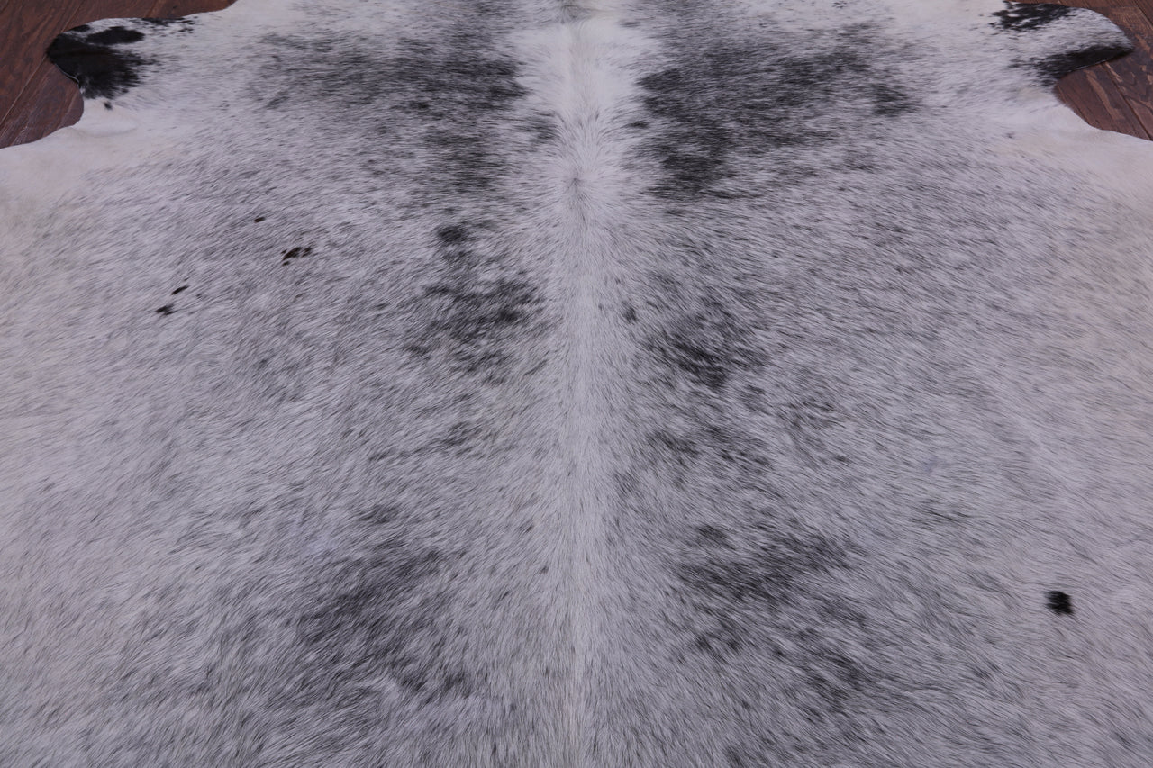 SUPER SALE Black Salt & Pepper Natural Cowhide Rug - XX-Large 7' 6"H x 7' 0"W