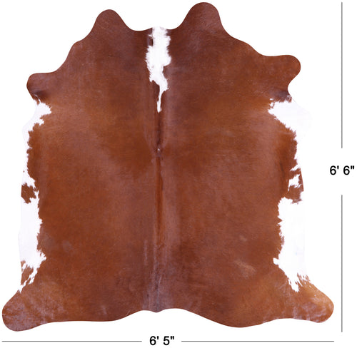 SUPER SALE Brown & White Natural Cowhide Rug - Large 6' 6