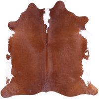 Thumbnail for SUPER SALE Brown & White Natural Cowhide Rug - Large 6' 6