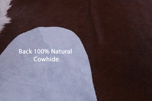 SUPER SALE Brown & White Natural Cowhide Rug - Large 6' 6