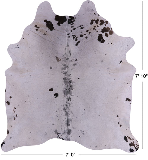 SUPER SALE Brown Salt & Pepper Natural Cowhide Rug - XX-Large 7' 10