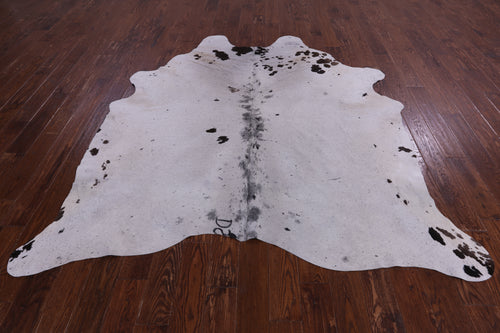 SUPER SALE Brown Salt & Pepper Natural Cowhide Rug - XX-Large 7' 10