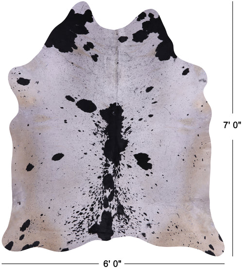 SUPER SALE Black Salt & Pepper Natural Cowhide Rug - X-Large 7' 0