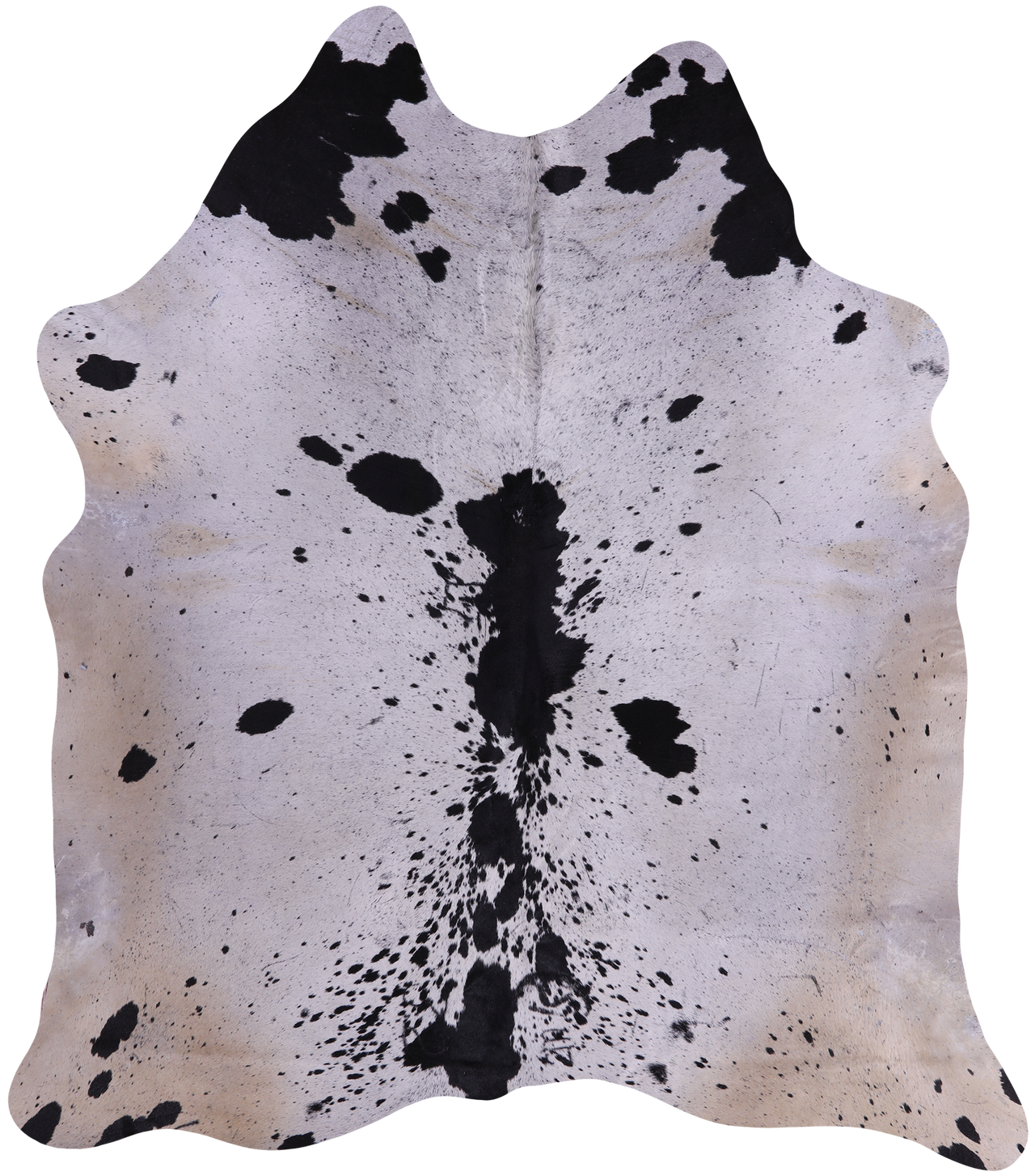 SUPER SALE Black Salt & Pepper Natural Cowhide Rug - X-Large 7' 0"H x 6' 0"W