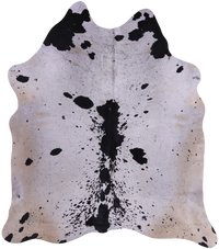 Thumbnail for SUPER SALE Black Salt & Pepper Natural Cowhide Rug - X-Large 7' 0