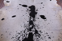 Thumbnail for SUPER SALE Black Salt & Pepper Natural Cowhide Rug - X-Large 7' 0