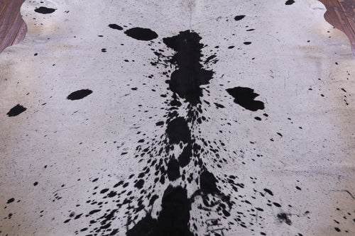 SUPER SALE Black Salt & Pepper Natural Cowhide Rug - X-Large 7' 0