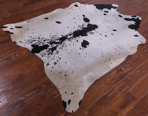 SUPER SALE Black Salt & Pepper Natural Cowhide Rug - X-Large 7' 0