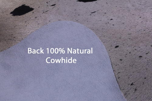 SUPER SALE Black Salt & Pepper Natural Cowhide Rug - X-Large 7' 0