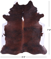 Thumbnail for SUPER SALE Dark Brindle Natural Cowhide Rug - XX-Large 7' 8