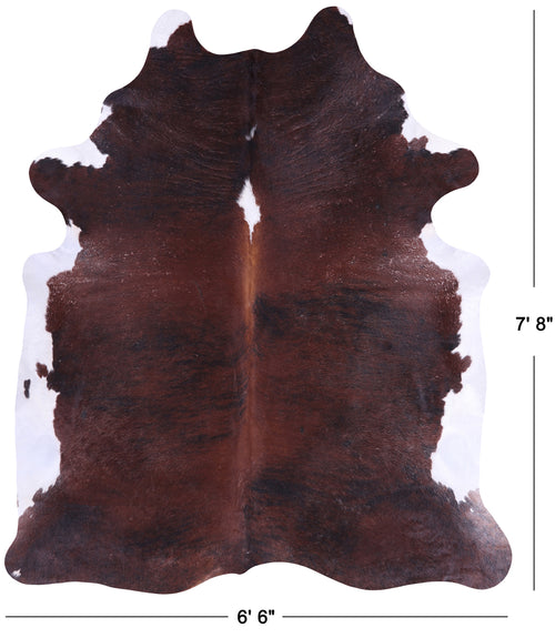 SUPER SALE Dark Brindle Natural Cowhide Rug - XX-Large 7' 8