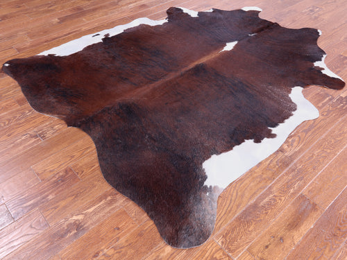 SUPER SALE Dark Brindle Natural Cowhide Rug - XX-Large 7' 8
