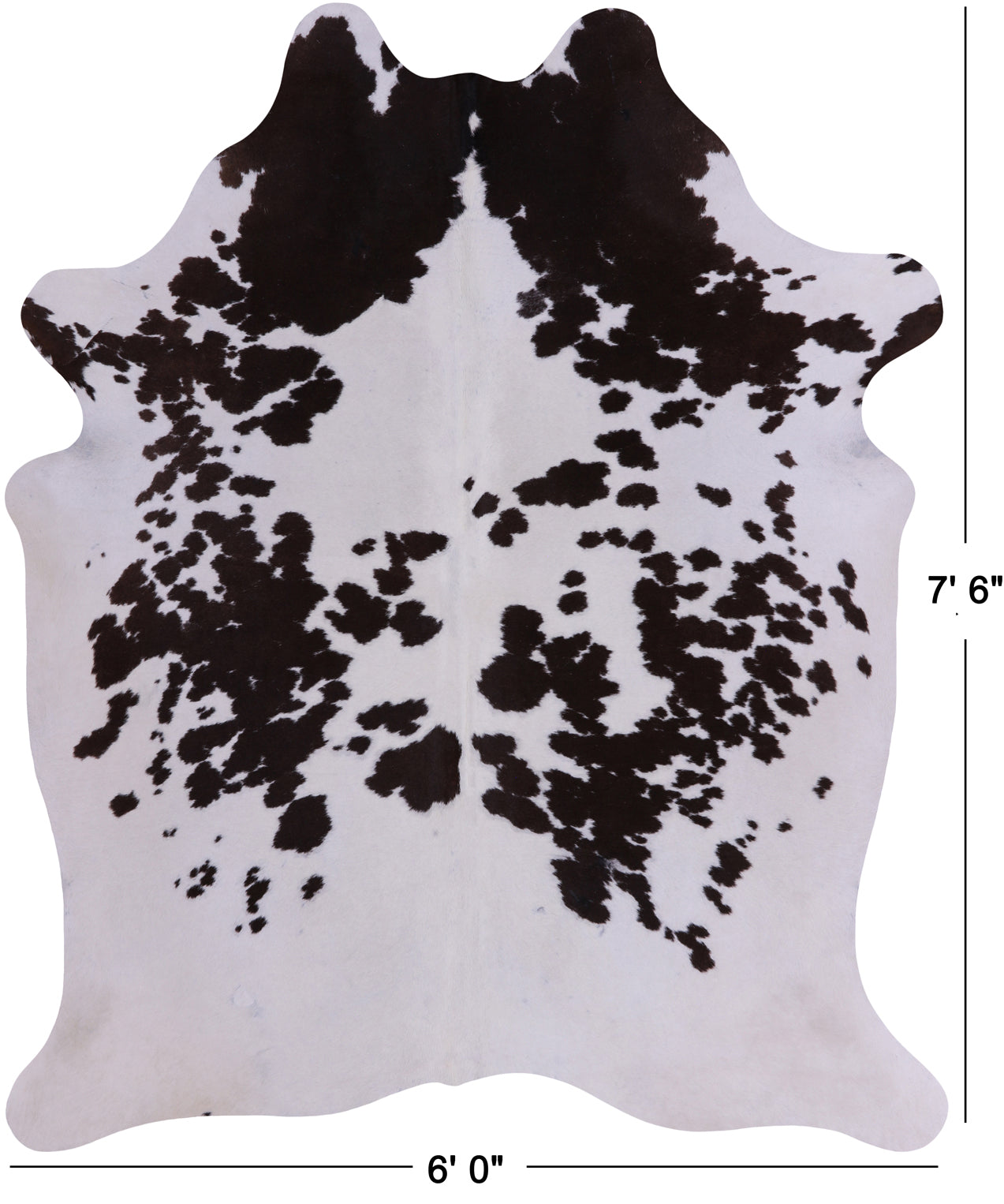 SUPER SALE Brown Salt & Pepper Natural Cowhide Rug - XX-Large 7' 6"H x 6' 0"W