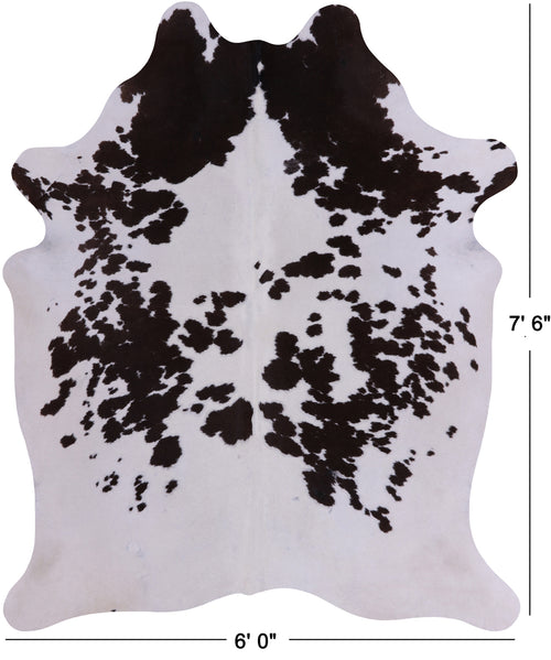 SUPER SALE Brown Salt & Pepper Natural Cowhide Rug - XX-Large 7' 6