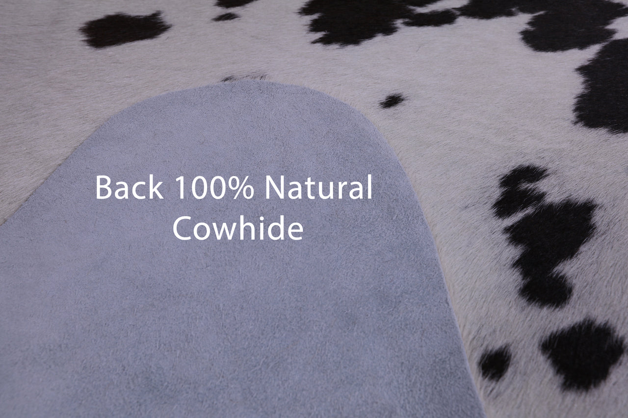 SUPER SALE Brown Salt & Pepper Natural Cowhide Rug - XX-Large 7' 6"H x 6' 0"W