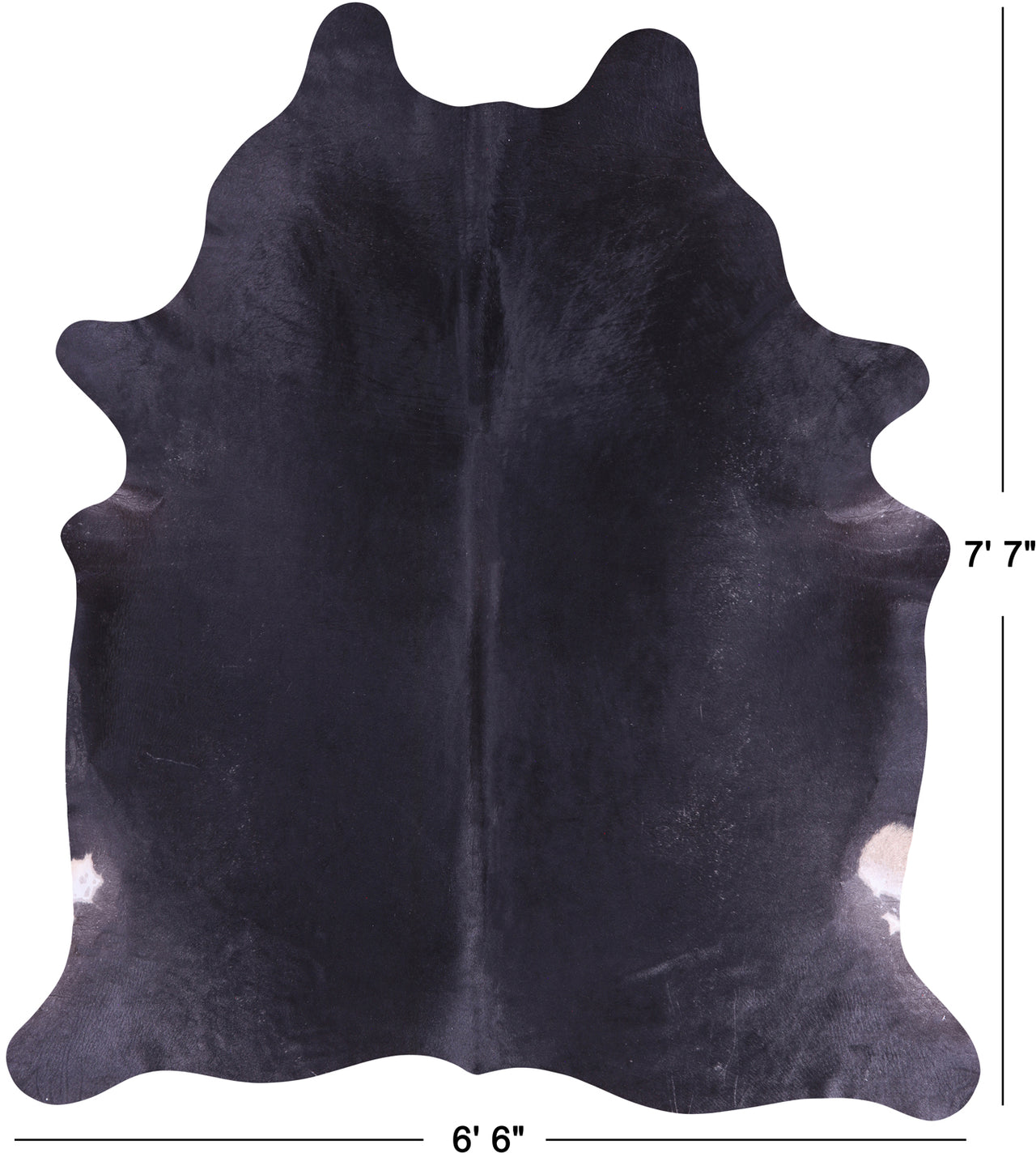 SUPER SALE Black Natural Cowhide Rug - XX-Large 7' 7"H x 6' 6"W