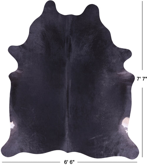 SUPER SALE Black Natural Cowhide Rug - XX-Large 7' 7
