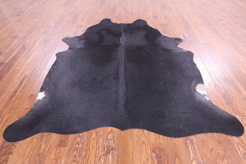 SUPER SALE Black Natural Cowhide Rug - XX-Large 7' 7