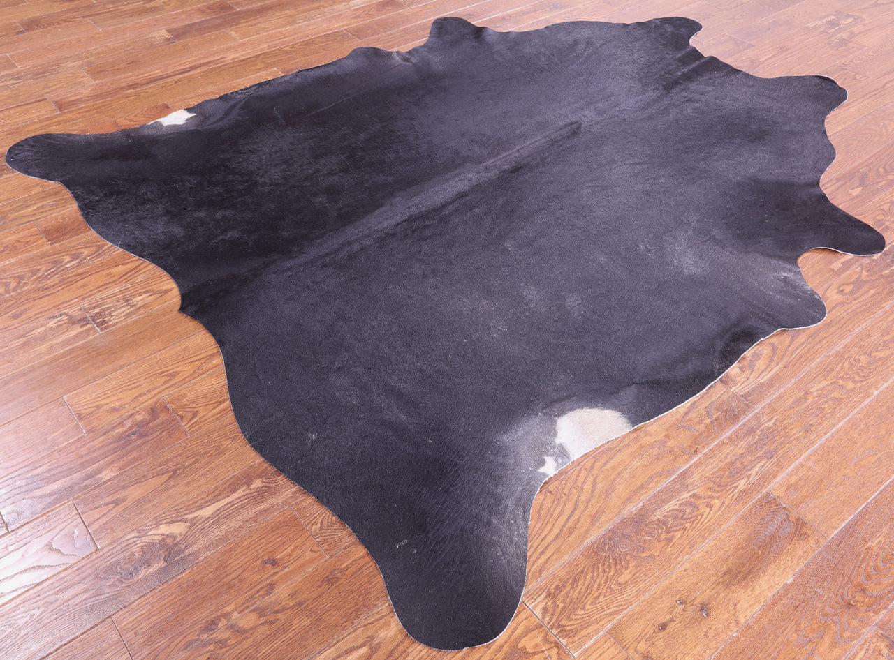 SUPER SALE Black Natural Cowhide Rug - XX-Large 7' 7"H x 6' 6"W