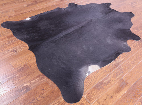 SUPER SALE Black Natural Cowhide Rug - XX-Large 7' 7