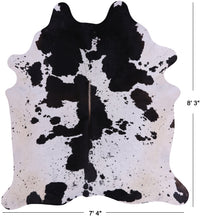 Thumbnail for SUPER SALE Black Salt & Pepper Natural Cowhide Rug - XX-Large 8' 3