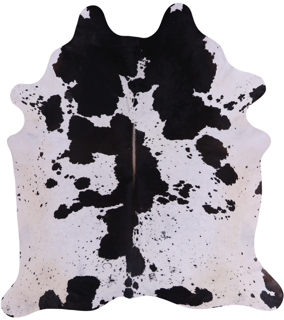 SUPER SALE Black Salt & Pepper Natural Cowhide Rug - XX-Large 8' 3"H x 7' 4"W