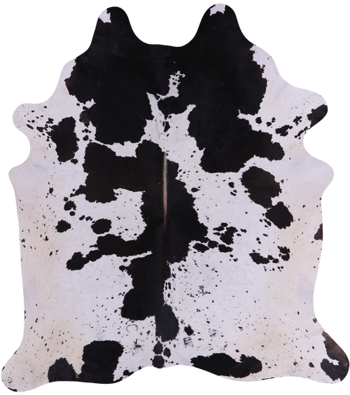 SUPER SALE Black Salt & Pepper Natural Cowhide Rug - XX-Large 8' 3