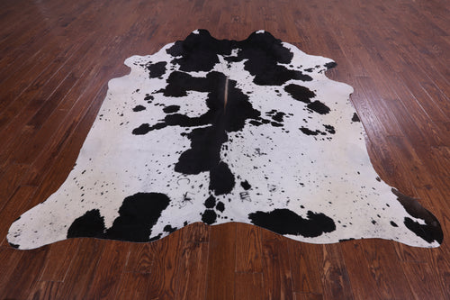 SUPER SALE Black Salt & Pepper Natural Cowhide Rug - XX-Large 8' 3