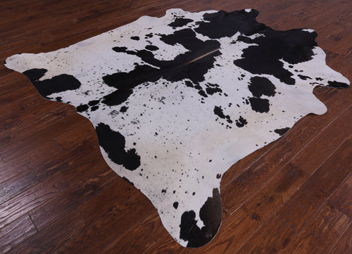 SUPER SALE Black Salt & Pepper Natural Cowhide Rug - XX-Large 8' 3