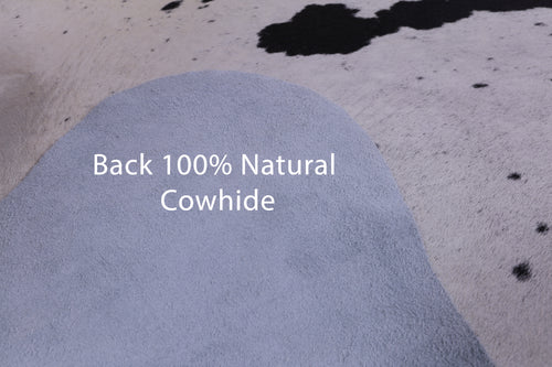 SUPER SALE Black Salt & Pepper Natural Cowhide Rug - XX-Large 8' 3