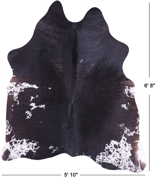 SUPER SALE Black Salt & Pepper Natural Cowhide Rug - X-Large 6' 8