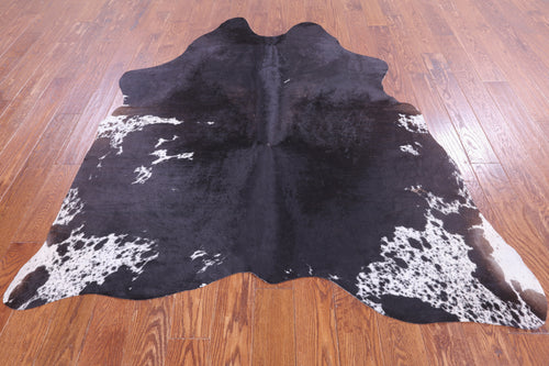 SUPER SALE Black Salt & Pepper Natural Cowhide Rug - X-Large 6' 8
