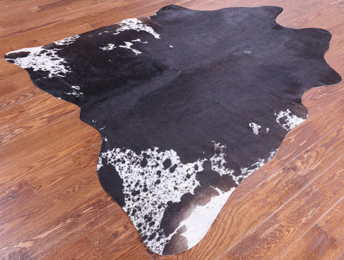 SUPER SALE Black Salt & Pepper Natural Cowhide Rug - X-Large 6' 8