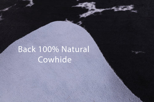 SUPER SALE Black Salt & Pepper Natural Cowhide Rug - X-Large 6' 8