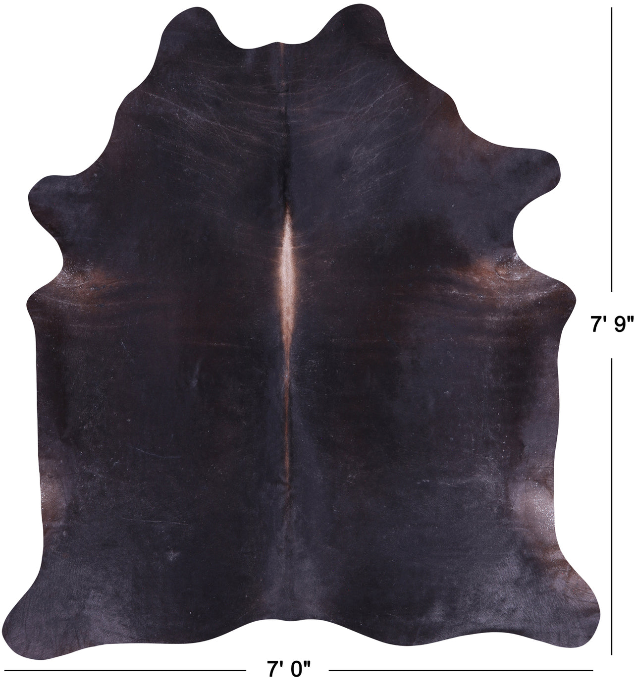 SUPER SALE Dark Brown Natural Cowhide Rug - XX-Large 7' 9"H x 7' 0"W