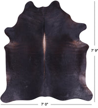 Thumbnail for SUPER SALE Dark Brown Natural Cowhide Rug - XX-Large 7' 9