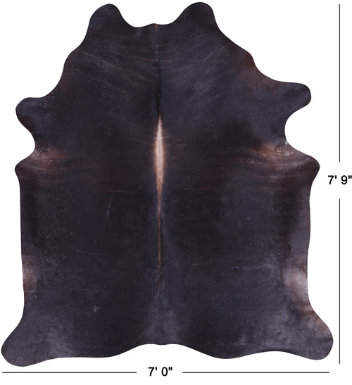 SUPER SALE Dark Brown Natural Cowhide Rug - XX-Large 7' 9