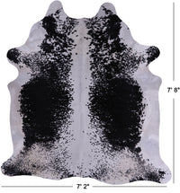 Thumbnail for SUPER SALE Black Salt & Pepper Natural Cowhide Rug - XX-Large 7' 8