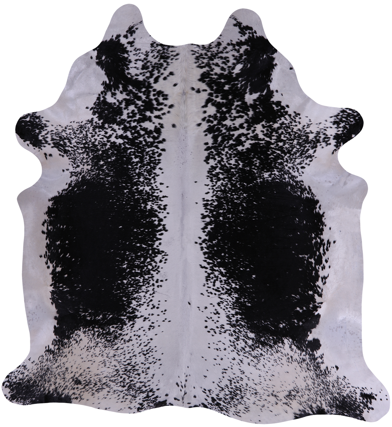 SUPER SALE Black Salt & Pepper Natural Cowhide Rug - XX-Large 7' 8"H x 7' 2"W